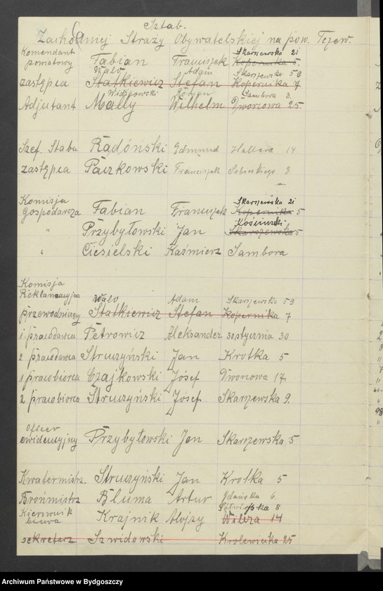 image.from.unit.number "[Imienny spis członków Zachodniej Straży Obywatelskiej na powiat Tczew, skład Sztabu, baonów, kompanii, komisji]"