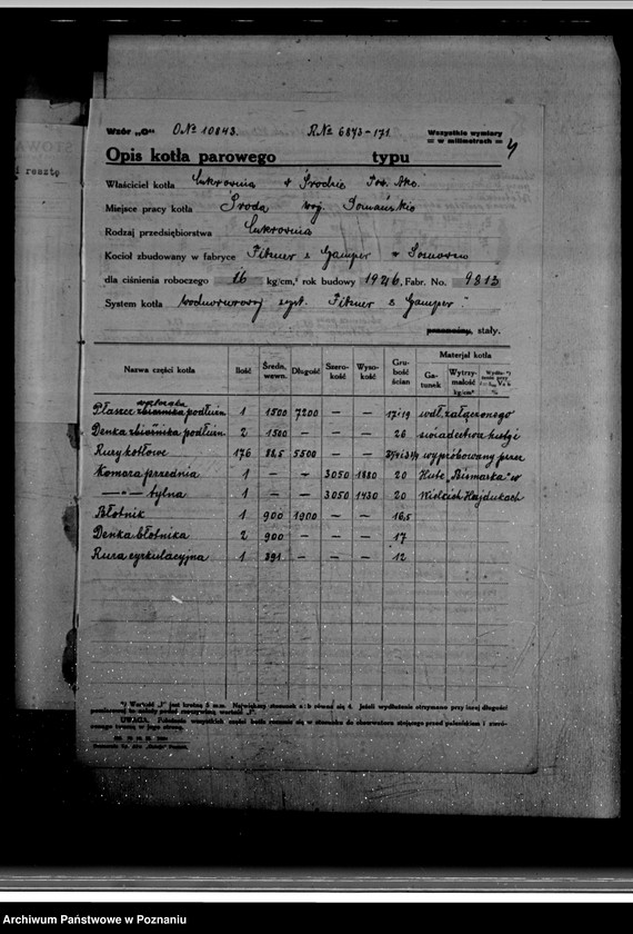 Obraz 8 z jednostki "Cukrownia w Środzie Nr woj. kotła 5936"