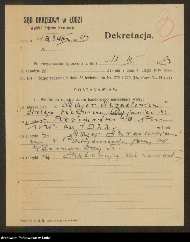 Obraz 5 z jednostki "Majer Izraelowicz- sklep rzeźniczy"