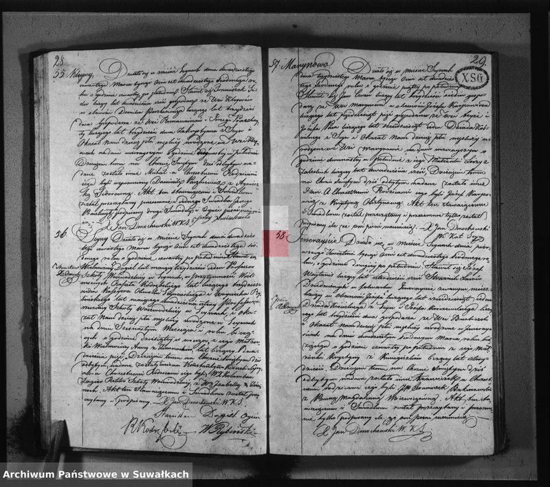image.from.unit.number "Akta urodzonych, zaślubionych i umarłych parafij seyneńskiey z roku 1827."
