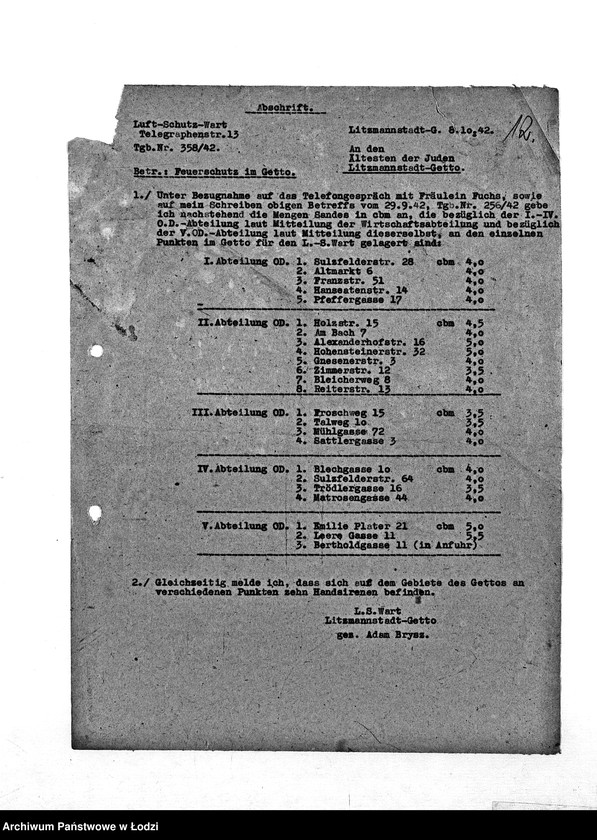 Obraz 15 z jednostki "Luft-Schutz-Wart [Obrona przeciwlotnicza, zarządzenia, wykazy pracowników]"