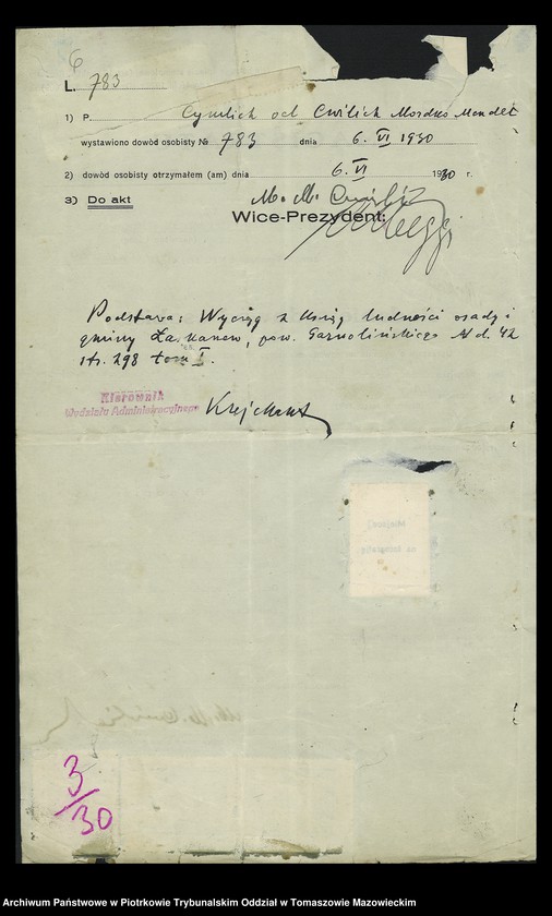 Obraz 9 z jednostki "Akta dowodów osobistych. Tom II-gi"