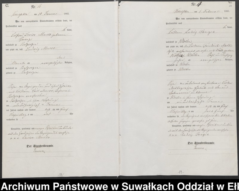 image.from.unit.number "Sterbe-Haupt-Register des Königlichen Preussischen Standes-Amtes Belzonzen Kreis Johannisburg"