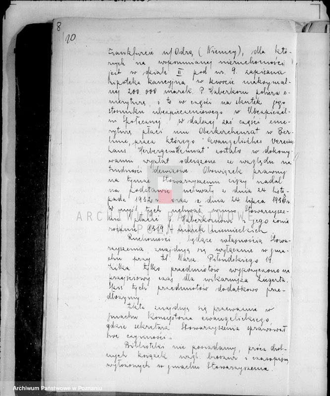 Obraz 14 z jednostki "Evangelisches Vereinhaus,,Herberge zur Heimat" w likwidacji, Obrót w Banku Gospodarstwa Krajowego"