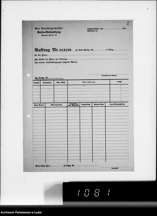 Obraz 6 z jednostki "Aufträge 15101-15108 und Rechnungen Firma R.Greulich Breslau.Chemische Produkte"