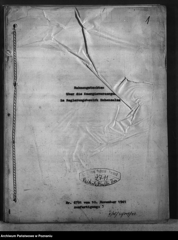 Obraz 5 z jednostki "Rehmengutachten über die Energieversorgung im Regierungsbezirk Hohensalza - Inowrocław"