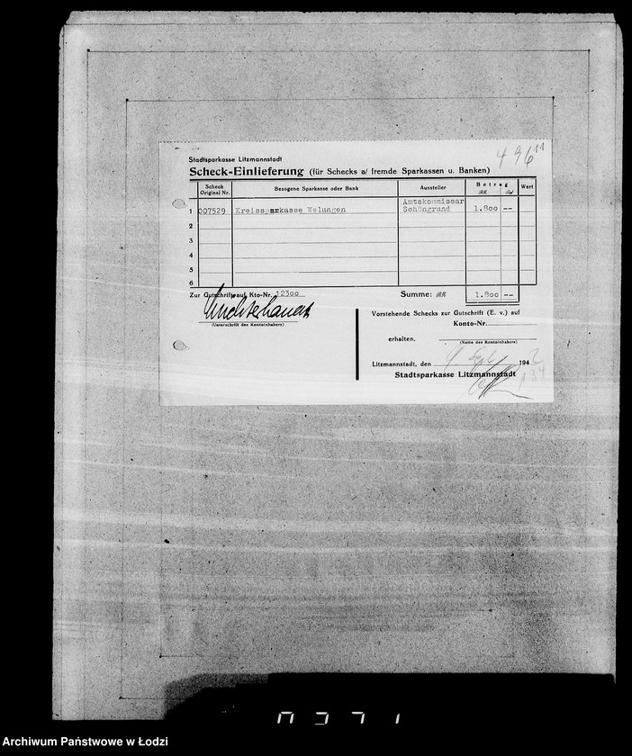 Obraz 15 z jednostki "Sonderkonto 12300. Belege 401-500"