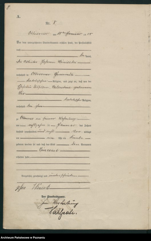 Obraz 11 z jednostki "Geburts-Haupt-Register"