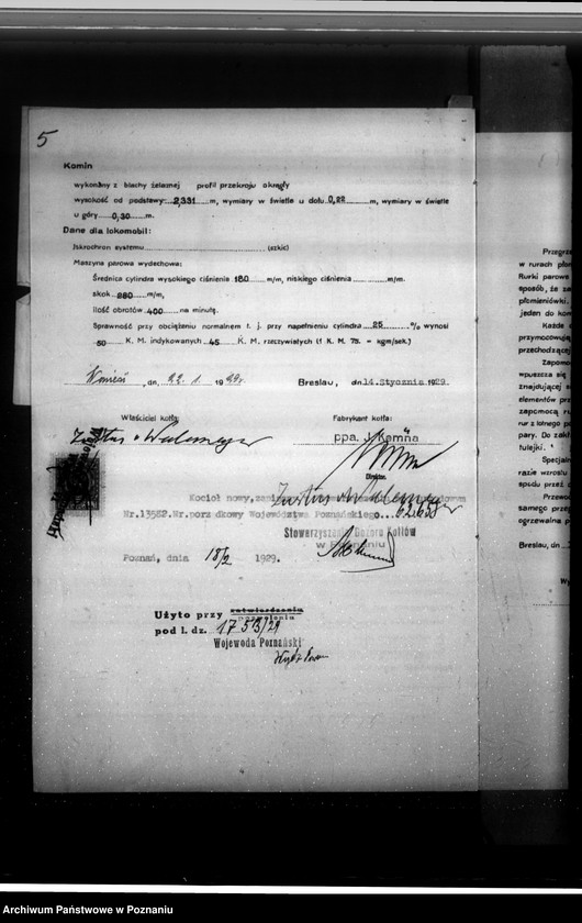 Obraz 10 z jednostki "Majętność Wonieść, pow śmigielski własność J. Wedemeyer nr woj. kotła 6265"