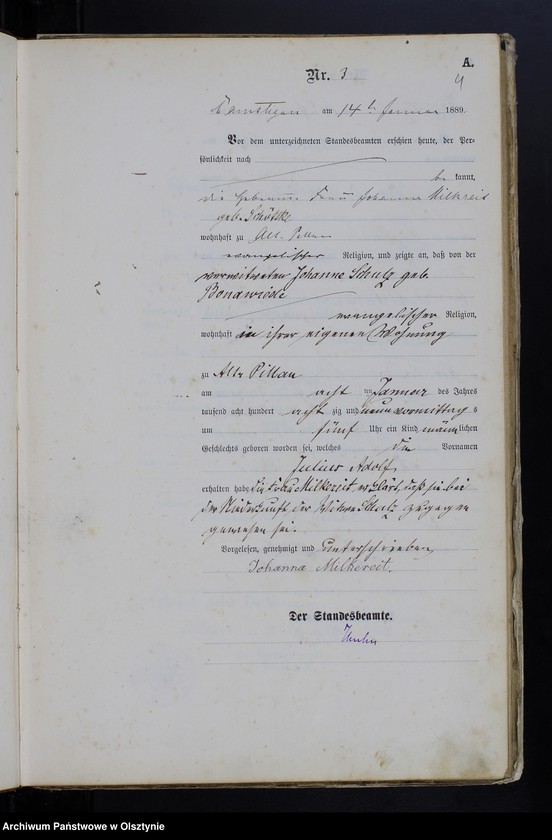 image.from.unit.number "Geburts-Haupt-Register Nr 1 - 199"