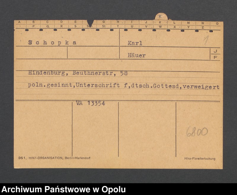 Obraz 3 z jednostki "[Schopka Karl, Hindenburg]"