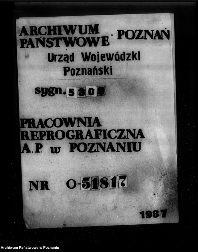 Obraz 1 z jednostki "Zatwierdzenie zakładu przemysłowego /warsztatu ślusarskiego/ firmy cukrownia szamotulska Spółka z o. o. Szamotuły"