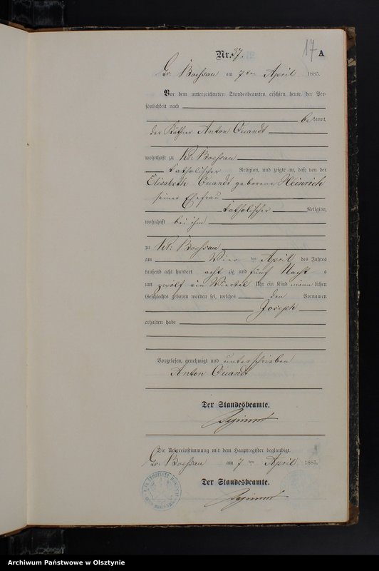 image.from.unit.number "Geburts-Neben-Register Nr 21 - 129"