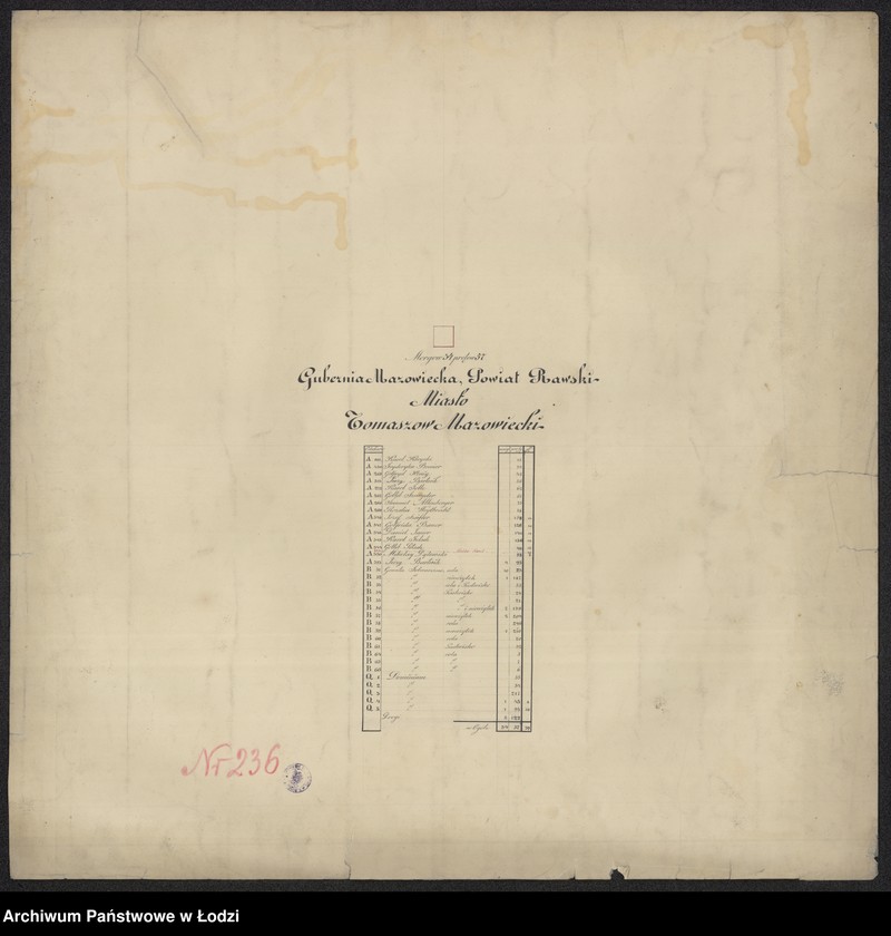 Obraz 4 z jednostki "Pierworys pomiaru territorium Miasta Tomaszowa Mazowieckiego z przyległymi gruntami i lasami do dóbr Tomaszowa należącymi ..."