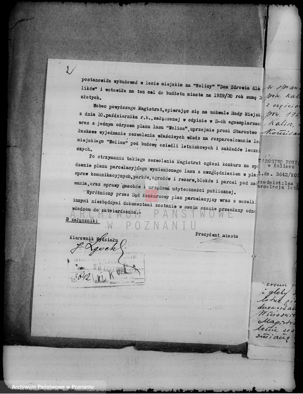 Obraz 6 z jednostki "Sprawa częściowej zmiany użytkowania 196,08 ha gruntów leśnych miasta Kalisza dla celów parcelacji letniskowej"