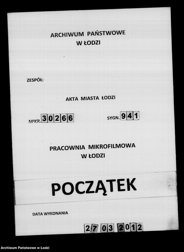 Obraz 1 z jednostki "Akta tyczące się adiunkta do czynności skarbowych"