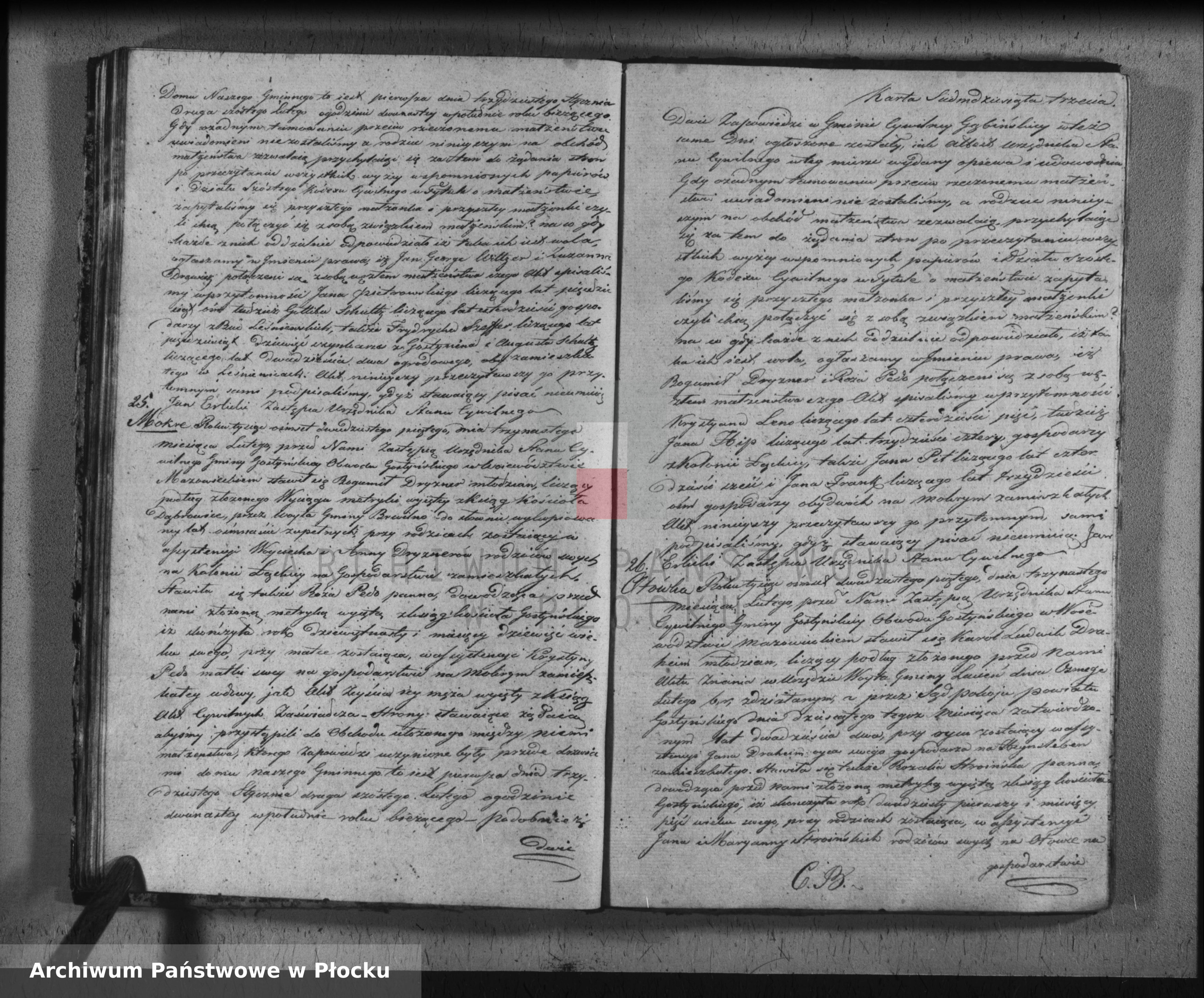 Skan z jednostki: Akta urodzeń, małżeństw i zgonów