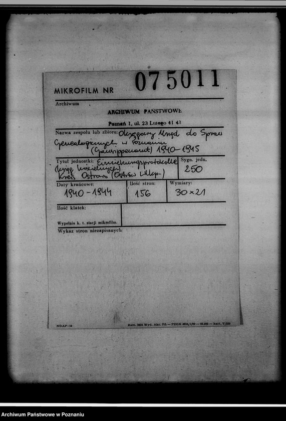 image.from.unit.number "Einziehungsprotokolle [ksiąg kościelnych] Kreis Ostrowo [Ostrów Wielkopolski]"