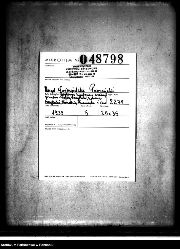 Obraz 2 z jednostki "Regulacja hipoteczna scalonych gruntów we wsi Popów-Szczytniki powiatu"