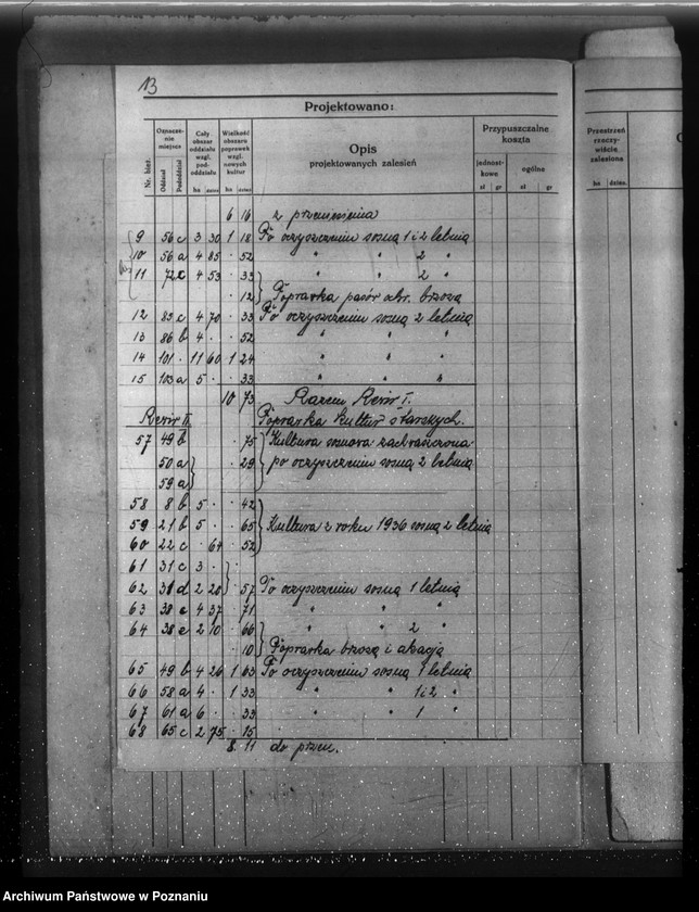 Obraz 17 z jednostki "Plan cięć lasu majętności Łomnica powiat nowotomyski"