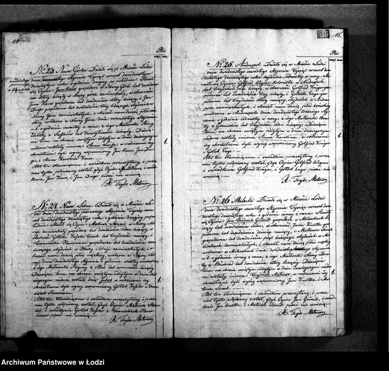 Obraz 10 z jednostki "Akta urodzeń, małżeństw i zgonów"