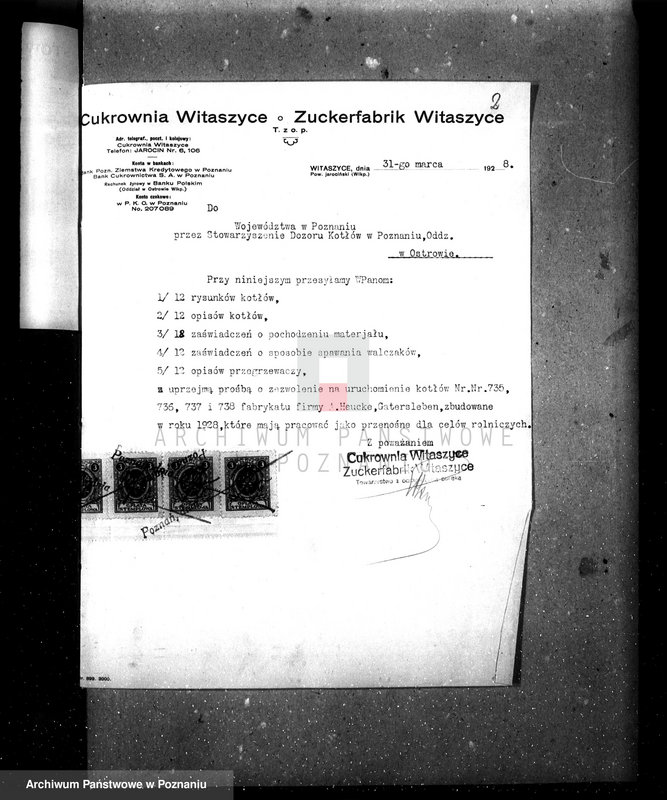 Obraz 7 z jednostki "Cukrownia Witaszyce nr fabr. kotła 735 nr woj. kotła 6105"