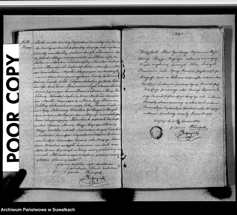 image.from.unit.number "Duplikat Zaślubionych, Urodzonych i Zmarłych Okręgu Wiejsieje Wyznania Moyżeszowego za rok 1852"