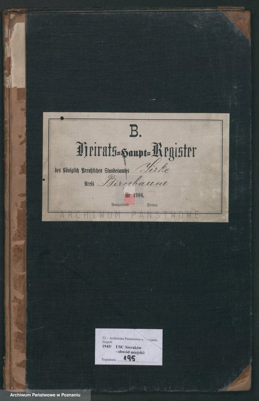 Obraz 2 z jednostki "Heirats-Haupt-Register"