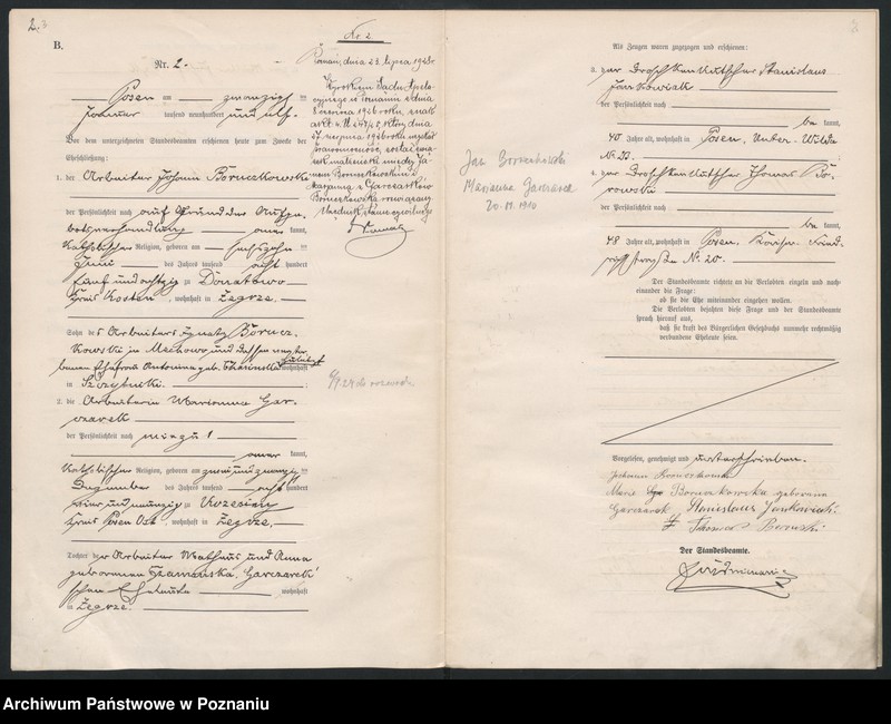 Obraz 4 z jednostki "Księga miejscowa małżeństw [Rejestr główny małżeństw]"