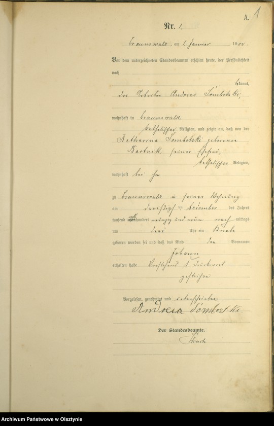 image.from.unit.number "Geburts-Haupt-Register Nr 1 - 78"