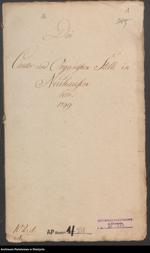 image.from.unit.number "Die Cantor und Organisten Stelle in Neuhausen [Romnowo]"