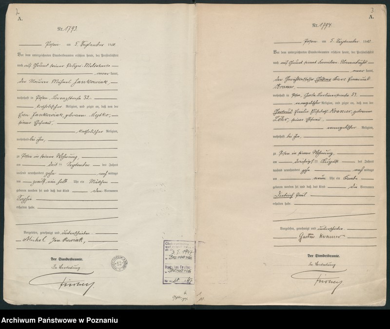 Obraz 4 z jednostki "Księga miejscowa urodzeń tom IV [Rejestr główny urodzeń]"