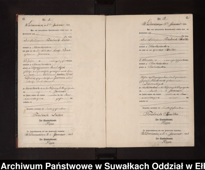 image.from.unit.number "Sterbe-Neben-Register des Preussischen Standes-Amtes Widminnen Kreis Loetzen"
