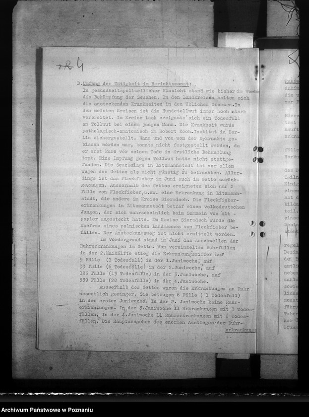 Obraz 8 z jednostki "Sprawozdania ze stanu zdrowotności w Kraju Warty, zwłaszcza w rejencji łódzkiej"