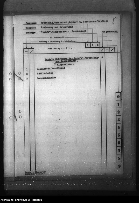 Obraz 9 z jednostki "Aktenplan der Berufs-, Berufsfach- und Fachschulen"