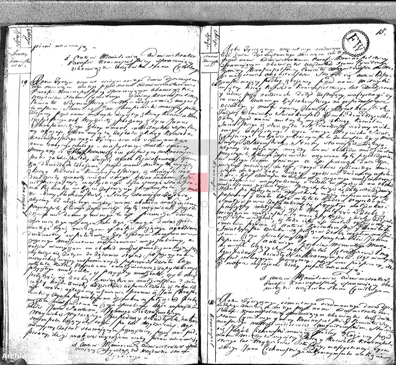 image.from.unit.number "Akta Cywilne Małżeństwa Gminy Krasnopolskiey Powiatu Seyneńskiego Województwa augstowskiego Roku 1817."