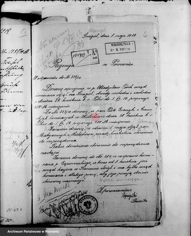 Obraz 11 z jednostki "Stosunki osobiste Władysława Piocha burmistrza miasta Śmigla"