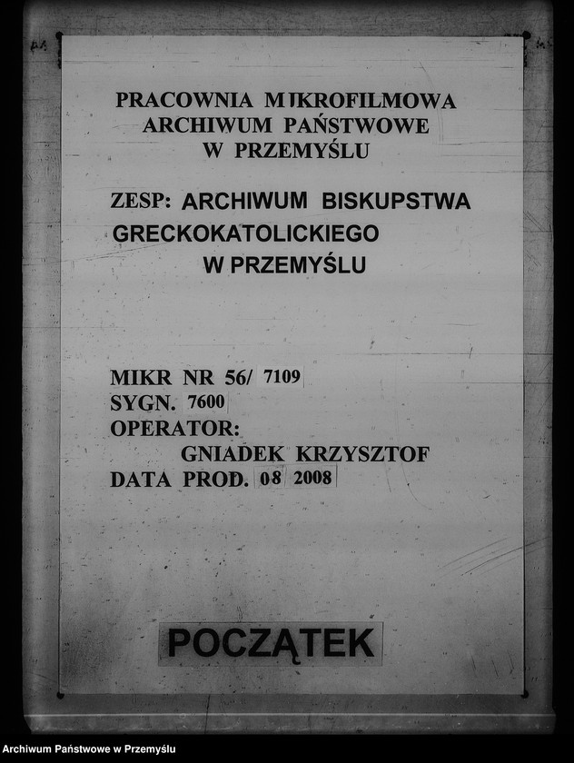 Obraz 1 z jednostki "[Kopie ksiąg metrykalnych parafii Dziewięcierz (dekanat Rawa Ruska)]"