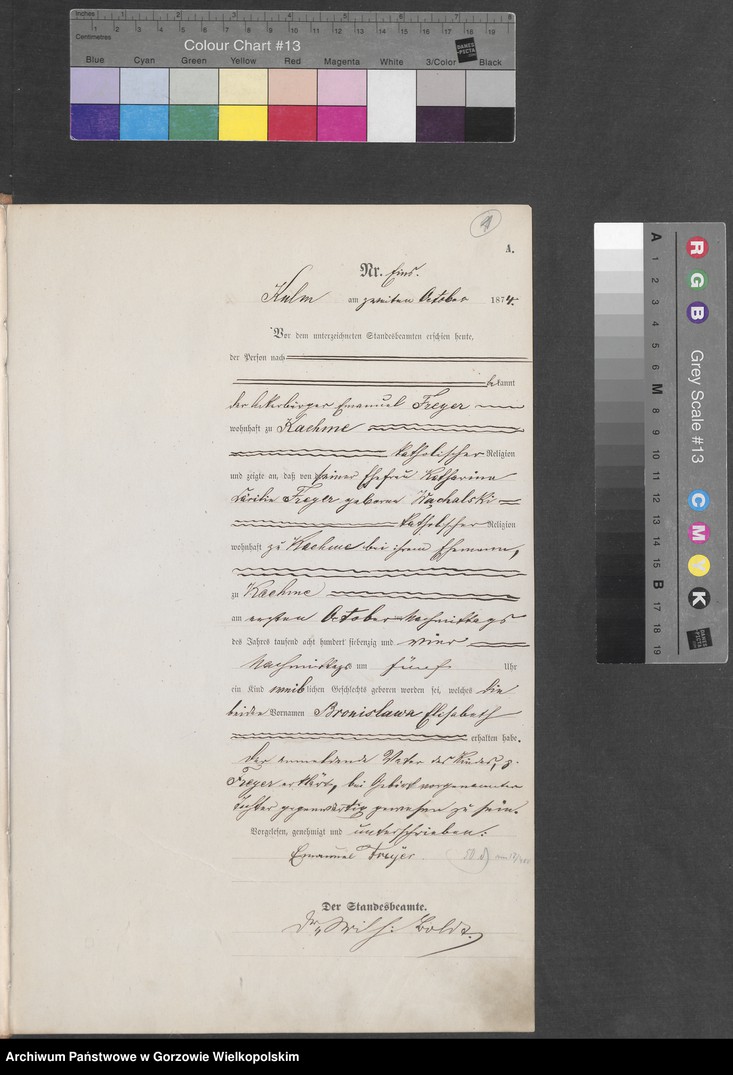 Obraz z jednostki "Geburts Register"