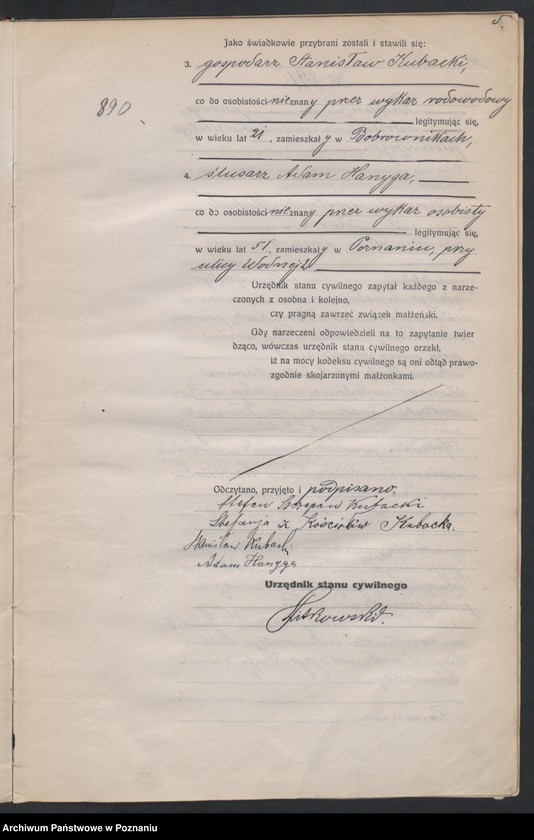 Obraz 7 z jednostki "Księga miejscowa małżeństw tom IV [Rejestr główny małżeństw]"
