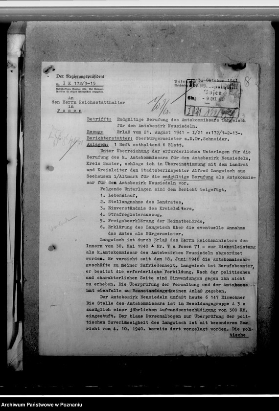 Obraz 12 z jednostki "Langwisch, Alfred - komisarz obwodowy"