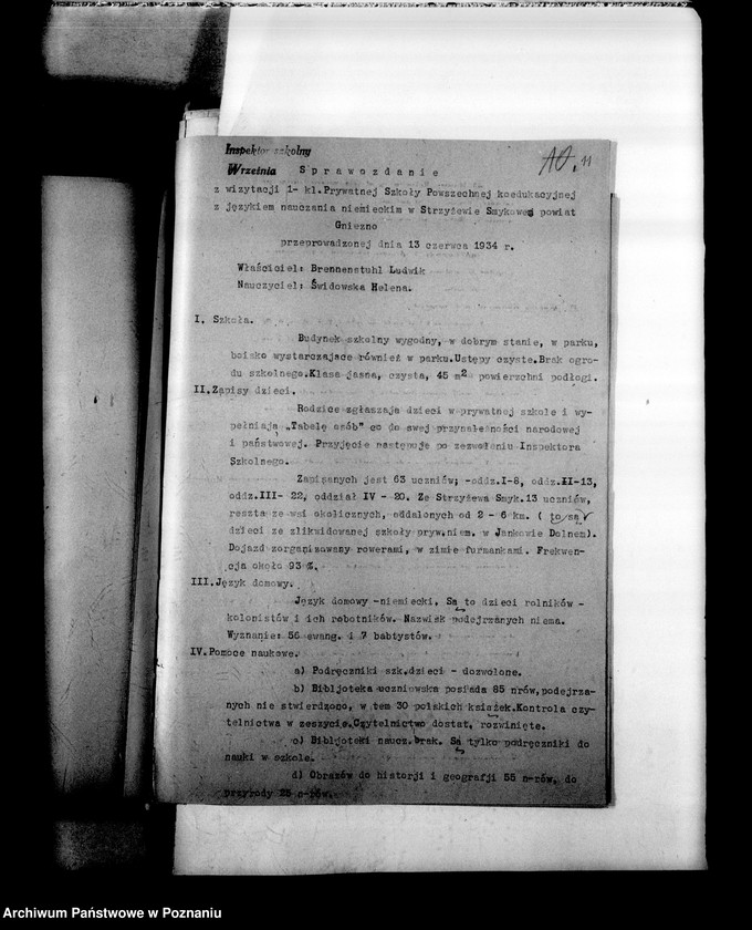 Obraz 15 z jednostki "Prywatna Szkoła Powszechna z niemieckim językiem nauczania Strzyżewo powiat Gniezno"