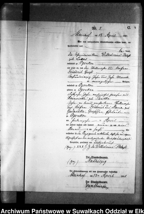 image.from.unit.number "Sterbe-Neben-Register des Preussischen Standes-Amtes Gr. Strengeln Kreis Angerburg"