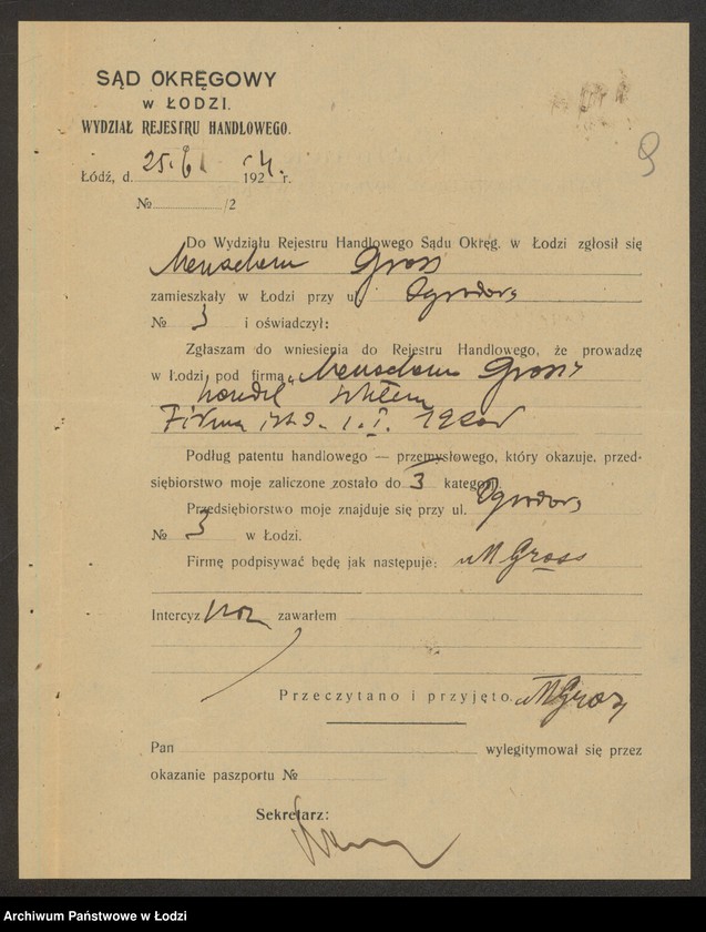 Obraz 11 z jednostki "Menachen Groszz- sprzedaż skór"