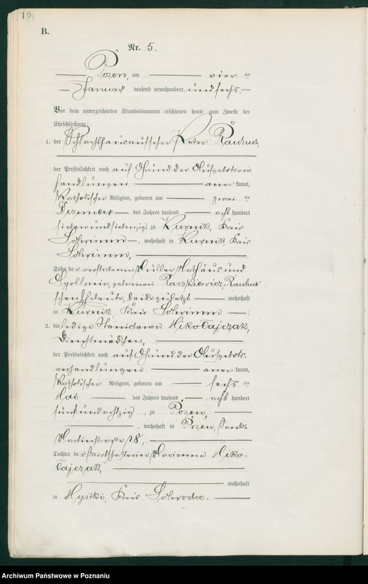 Obraz 11 z jednostki "Księga miejscowa małżeństw tom I"