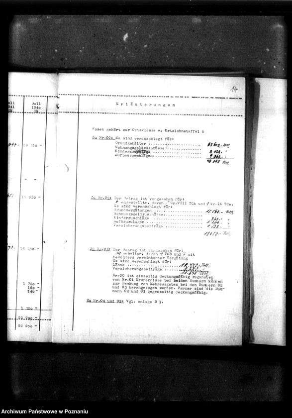 Obraz 19 z jednostki "Unterhaushaltplan - 4301. Gaugehörlosenschule, Posen. [Plany finasowe, budżety, sprawy finansowo-gospodarcze Szkoły]."