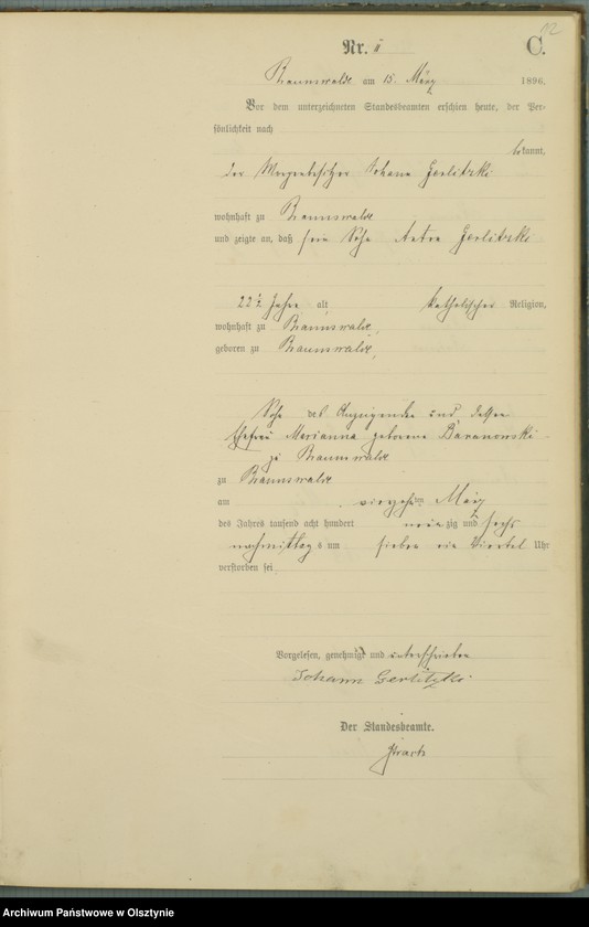 image.from.unit.number "Sterbe-Haupt-Register Nr 1 - 49"