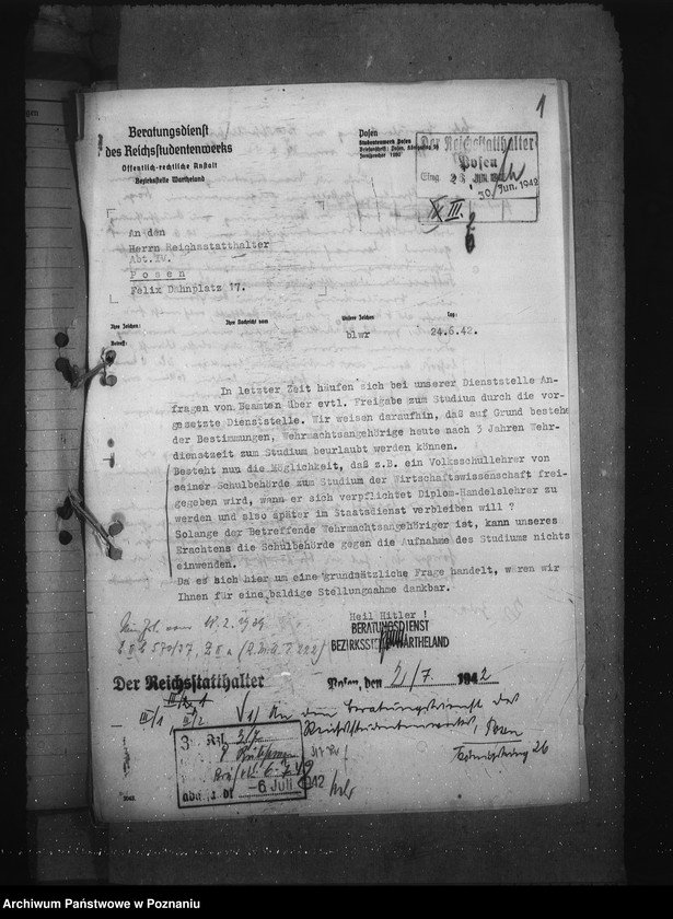 Obraz 5 z jednostki "Abgabe von Lehrkräften an das Generalgouvernement. Förderung volksdeutscher Lehrer"