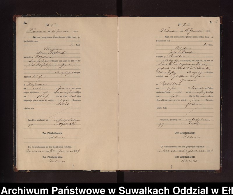 image.from.unit.number "Geburts-Neben-Register des Preussischen Standes-Amtes Rydzewen Kreis Loetzen"