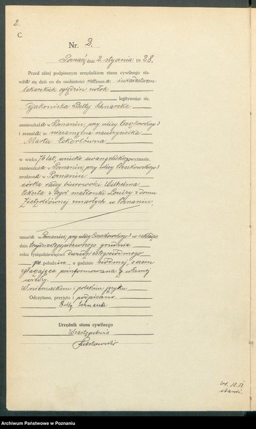 Obraz 4 z jednostki "Księga miejscowa zgonów tom I [Rejestr główny zgonów]"